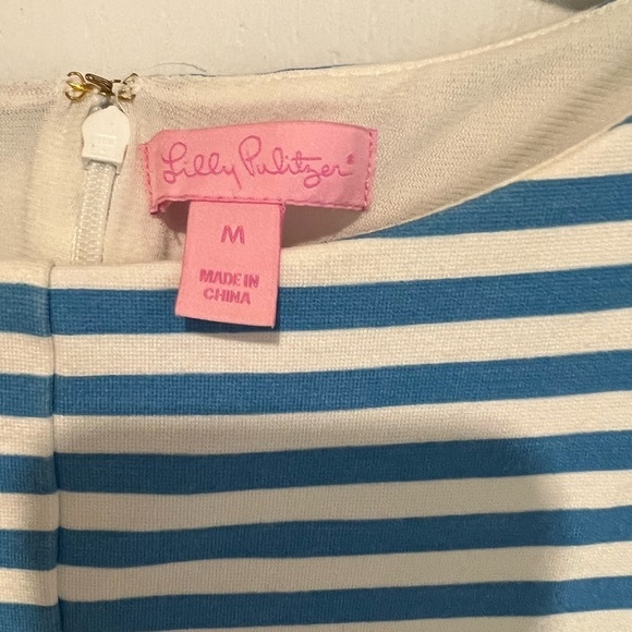 Lilly Pulitzer Briella Dress Blue Chin Chin Size medium - Picture 4 of 5